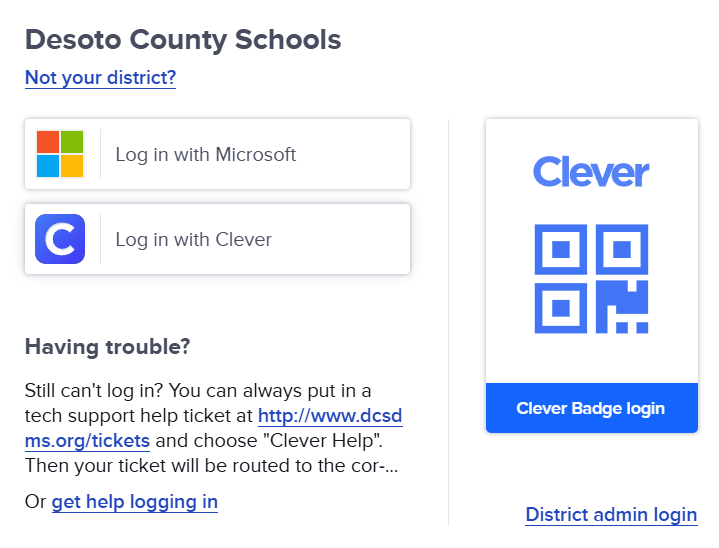 clever login box